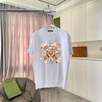 Louis Vuitton T-shirt in white with colorful bear graphic on the front
