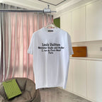 Louis Vuitton white short-sleeve T-shirt with front logo text