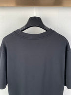 Gucci crewneck T-shirt back view with neckline seam, dark blue