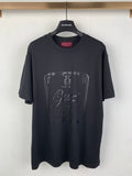 Gucci short-sleeve T-shirt in dark blue with large front graphic print