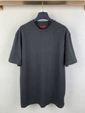 Heather gray Gucci crewneck T-shirt with short sleeves