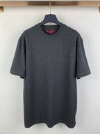 Heather gray Gucci crewneck T-shirt with short sleeves