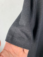Heather gray T-shirt sleeve fabric close-up
