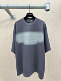 Short-sleeve T-shirt in dark gray with large chest logo print