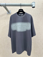 Short-sleeve T-shirt in dark gray with large chest logo print