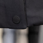 Moncler long puffer jacket round snap button detail