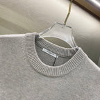 Givenchy knit sweater neckline detail with ribbed collar and inner label