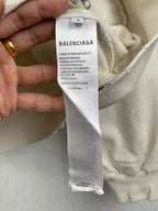 Balenciaga zip hoodie size and care label on inner neckline tag