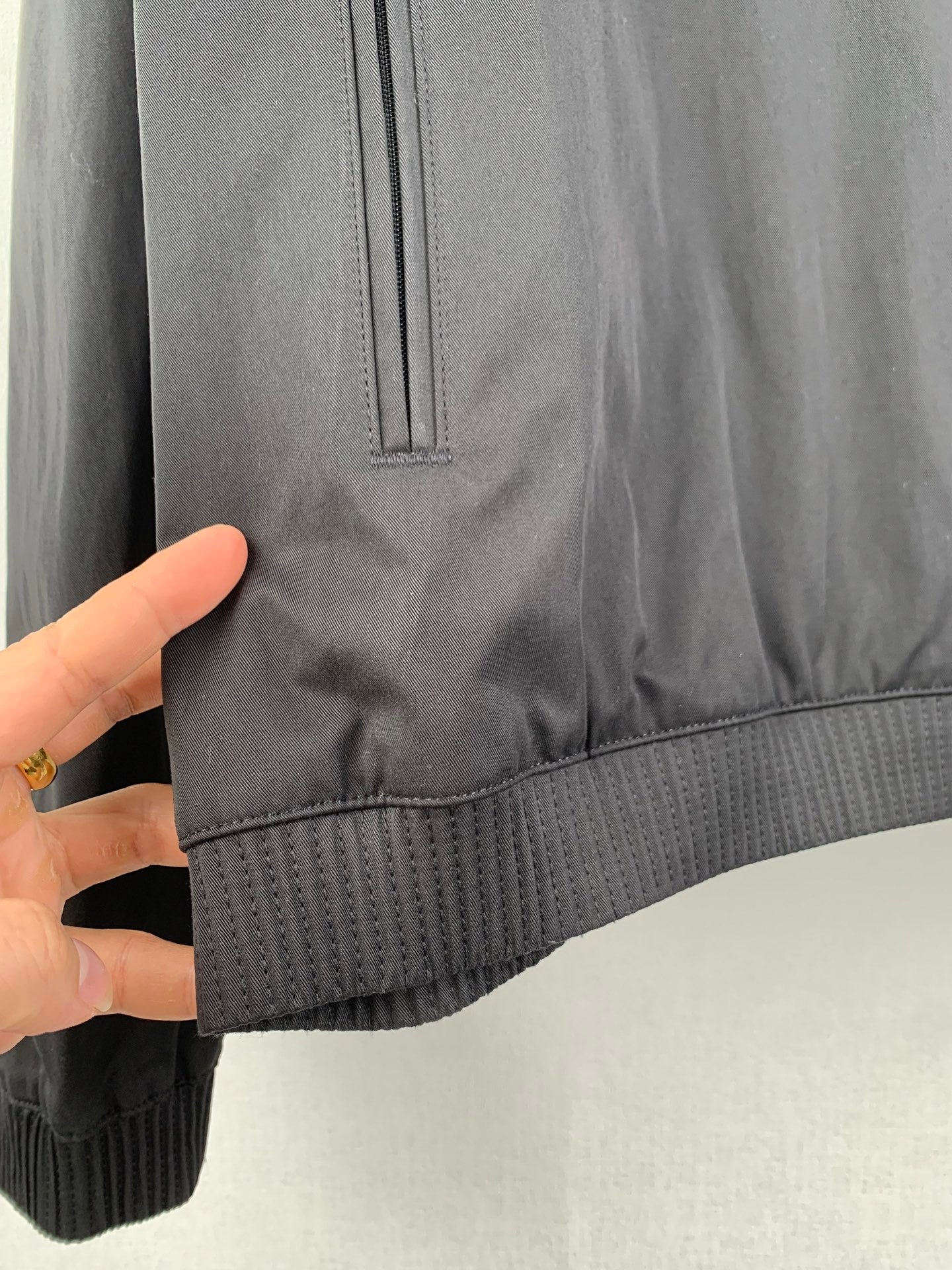Dior long jacket front hem with zipper