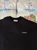 Off-White black T-shirt with small chest wordmark