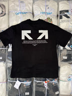 Off-White black T-shirt with large white arrow graphic front