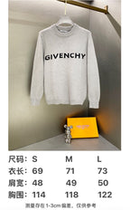 Givenchy white sweatshirt with bold black logo lettering on the chest