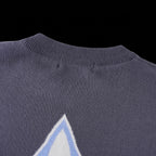 Louis Vuitton dark navy short-sleeve shirt back neckline and small blue emblem detail
