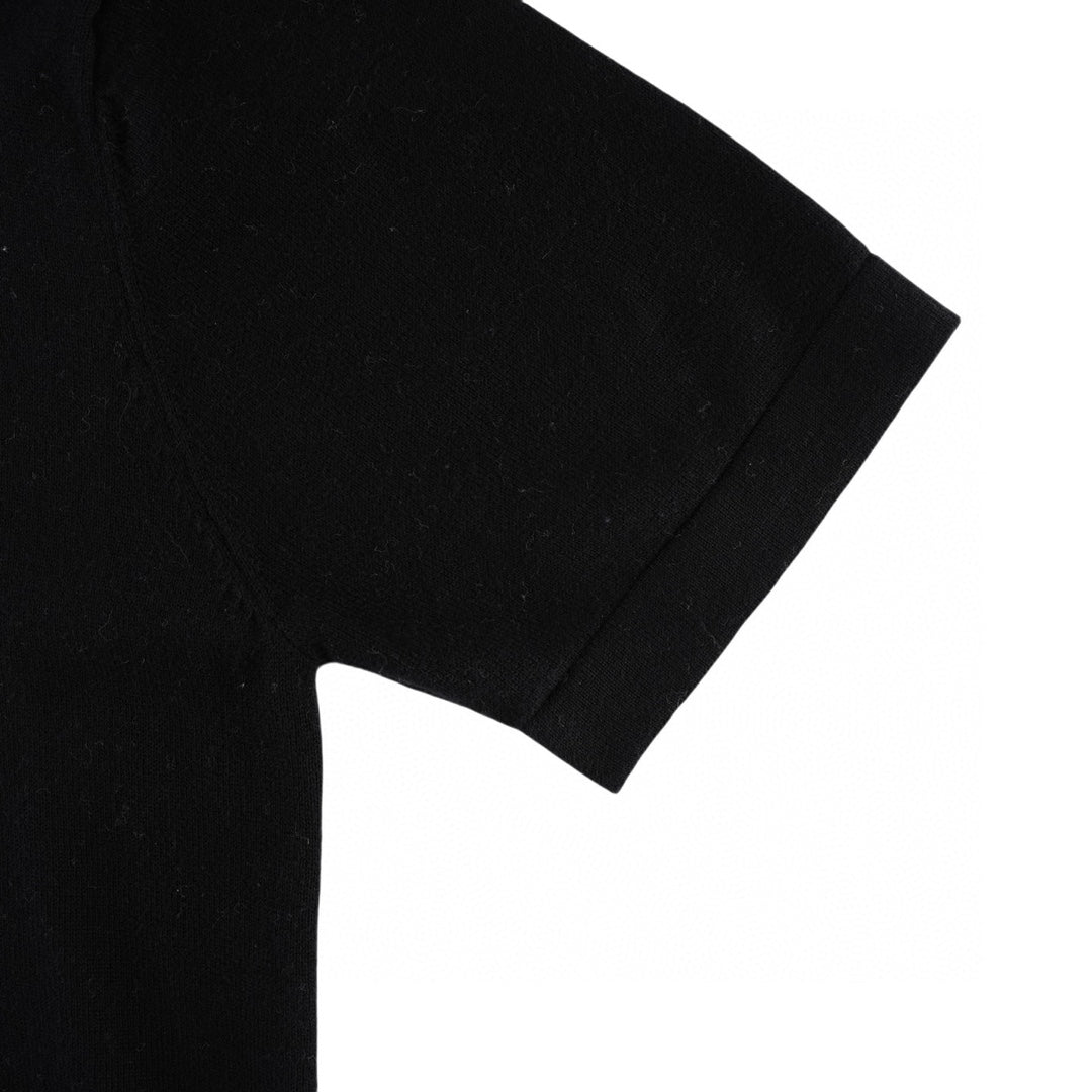 Louis Vuitton black T-shirt short sleeve and curved hem
