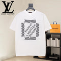 Louis Vuitton white T-shirt with black square front logo graphic