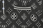 Louis Vuitton short-sleeve polo shirt knit fabric with monogram icons and striped collar