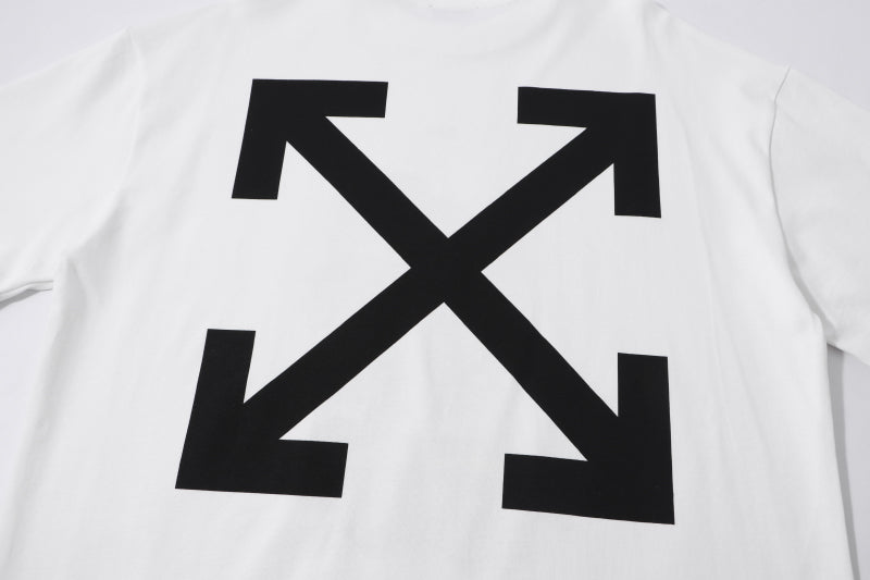 Off-white T-shirt back logo graphic in black X pattern