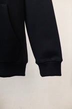 Burberry long zip jacket cuffs and hem, ribbed dark knit