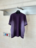 Louis Vuitton purple patterned short-sleeve T-shirt on hanger