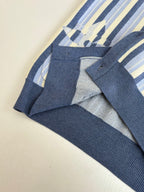 Louis Vuitton striped cardigan waistband and sleeve knit detail with rib trim