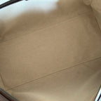 Gucci bag interior lining in light beige with stitched seam