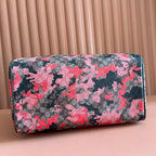 Gucci duffel bag with red and black camo GG print, flat side profile