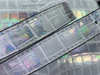 Louis Vuitton croc-embossed leather strap in iridescent white with holographic sheen