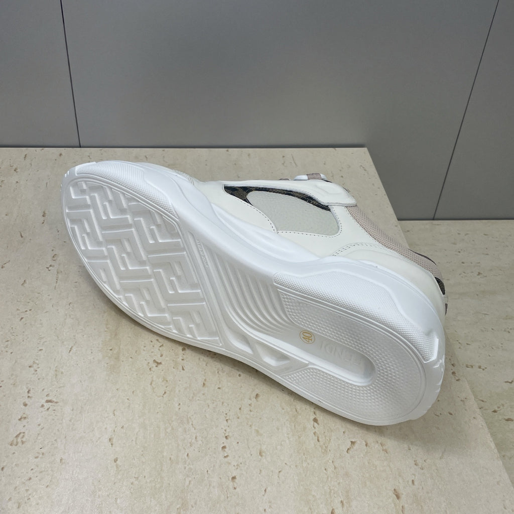 Fendi unisex sneaker outsole view with white tread pattern and rear heel sole.