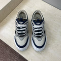 Fendi unisex sneakers in light gray, navy and white with lace-up front