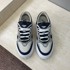 Fendi unisex sneakers in light gray, navy and white with lace-up front