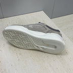 Fendi unisex sneakers outsole, gray-taupe upper with white rubber tread pattern