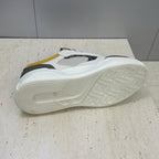 Fendi unisex sneakers outsole, white rubber sole with tread and yellow upper accents