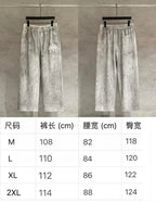 Chrome pants size chart showing measurements for M to 2XL