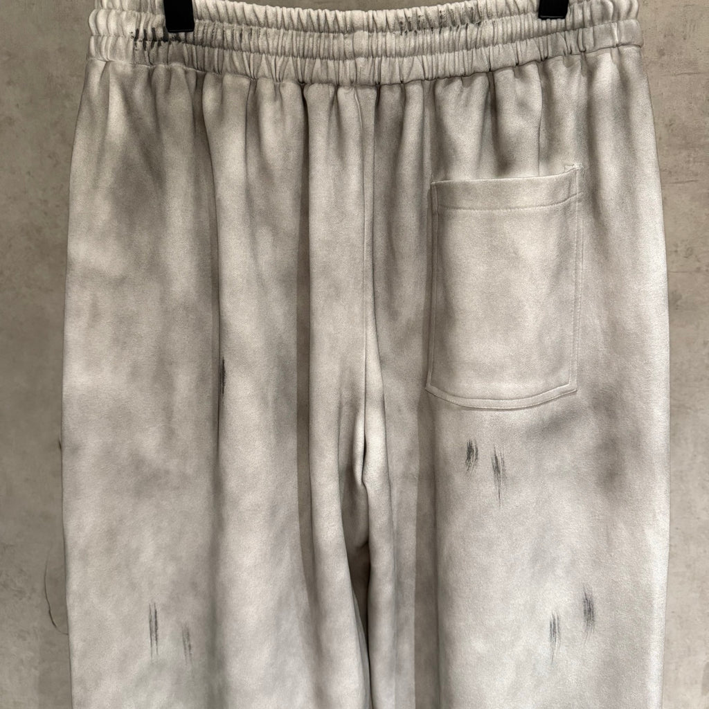Light gray Chrome pants with elastic waistband and front patch pocket