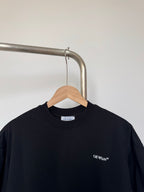 Off-White black crewneck T-shirt with chest logo detail