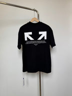 Off-White black T-shirt with large white arrow graphic on back