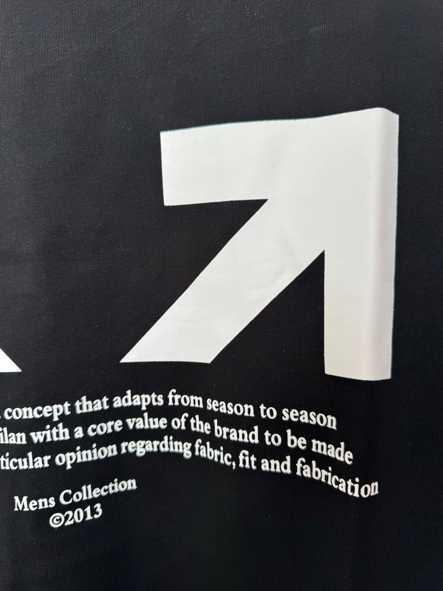 Black fabric closeup with large white '2' logo and small 'Mens Collection' text
