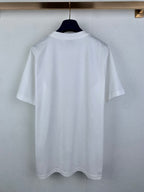 White short-sleeve T-shirt back view on hanger