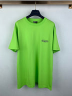 Neon green Dior short-sleeve T-shirt with small chest logo