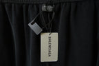 Balenciaga pants with hang tag at waistband, black gathered elastic