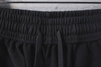 Balenciaga black shorts waistband with gathered elastic and pleated front