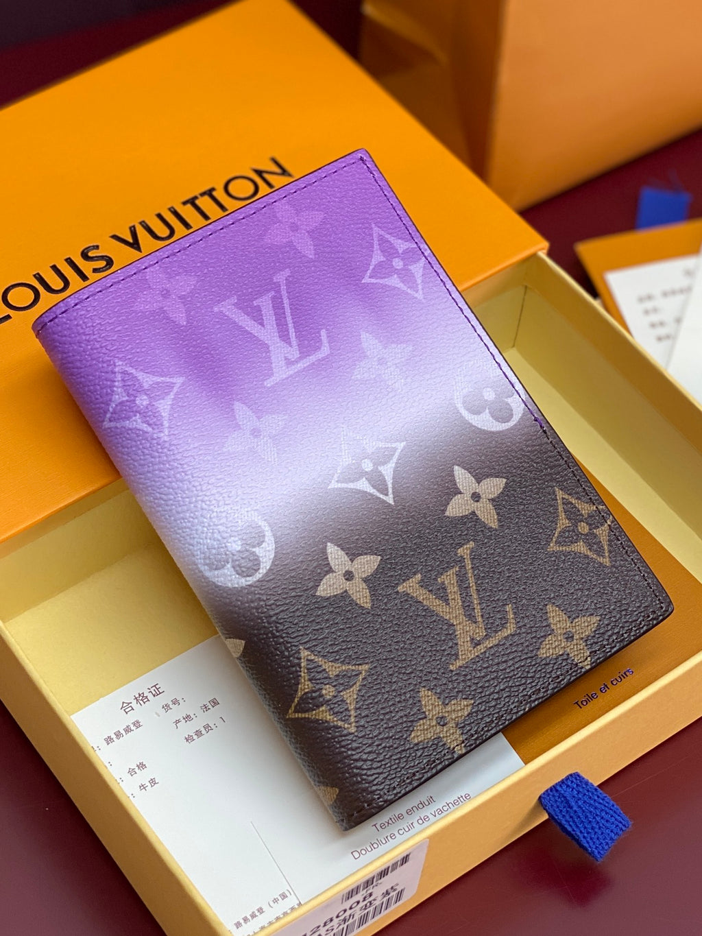 Purple small bag with Louis Vuitton monogram print and fold-over flap