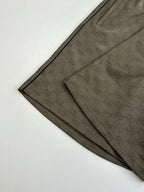 Gucci monogram shorts fabric detail, dark olive