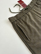 Gucci monogram shorts with elastic waist and drawstring, dark olive