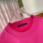 Louis Vuitton pink T-shirt crew neck with interior logo label