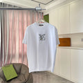 Louis Vuitton white T-shirt with black logo on chest