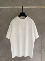 Dior white crew-neck short-sleeve T-shirt with small front graphic