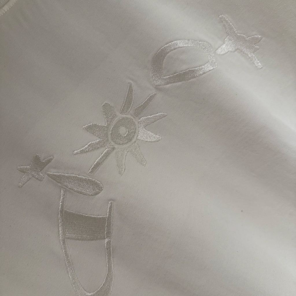 Dior white T-shirt with embroidered front motif detail