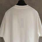 Dior white short-sleeve T-shirt with crew neck and plain back