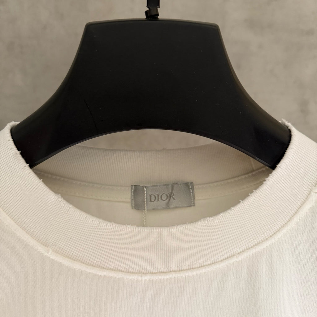 Dior white T-shirt neckline with inner neck label
